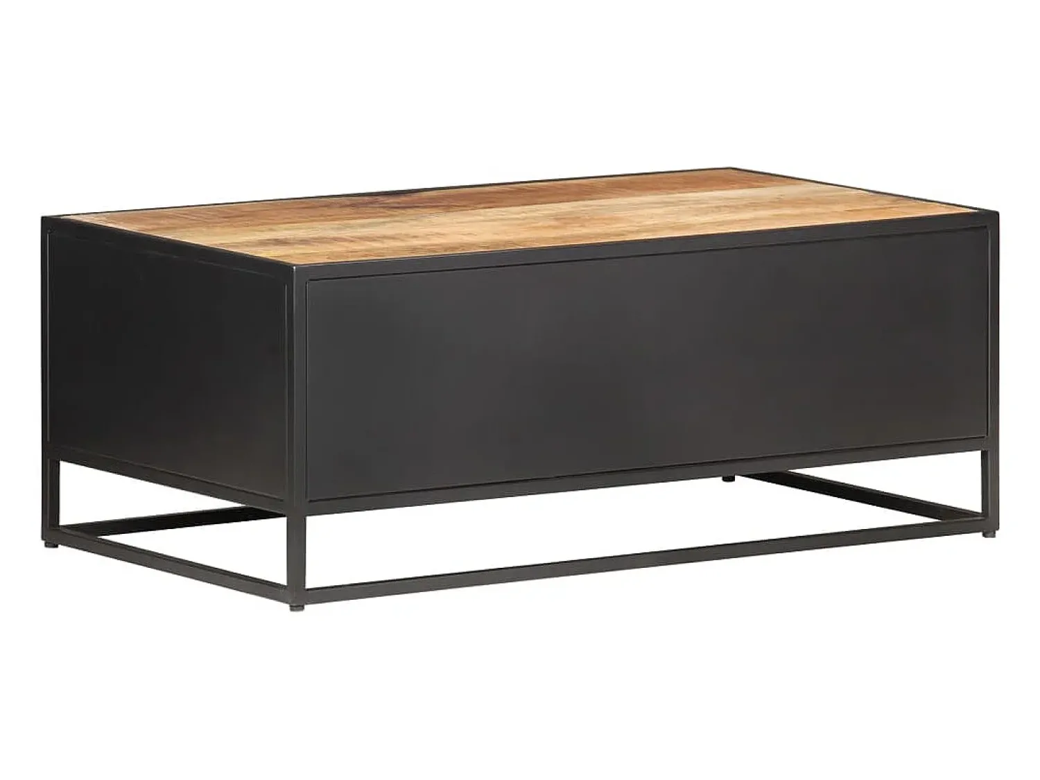 Mesa De Centro| Mesa de centro | Mesa de apoio | Mesa de café 90x50x35 cm mangueira áspera e palhinha natural Castanho