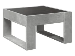 Mesa de centro | Mesa de apoio luzes LED Infinity 50x53x30 cm cimento^ Mesa De Centro