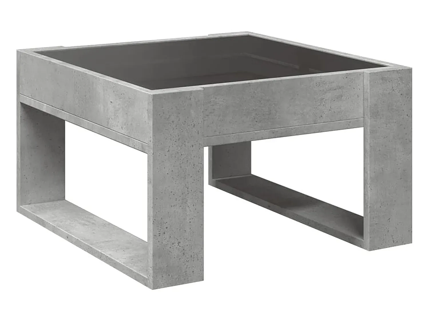 Mesa de centro | Mesa de apoio luzes LED Infinity 50x53x30 cm cimento^ Mesa De Centro