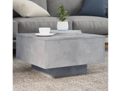 Mesa De Centro| Mesa de centro | Mesa de apoio 55x55x31 cm derivados de madeira cinza-cimento Cinzento