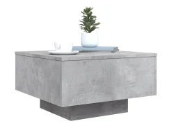 Mesa De Centro| Mesa de centro | Mesa de apoio 55x55x31 cm derivados de madeira cinza-cimento Cinzento