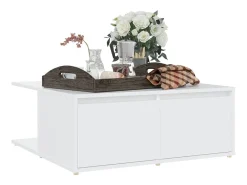 Mesa De Centro* Mesa de centro | Mesa de apoio 80x80x31 cm derivados de madeira Branco