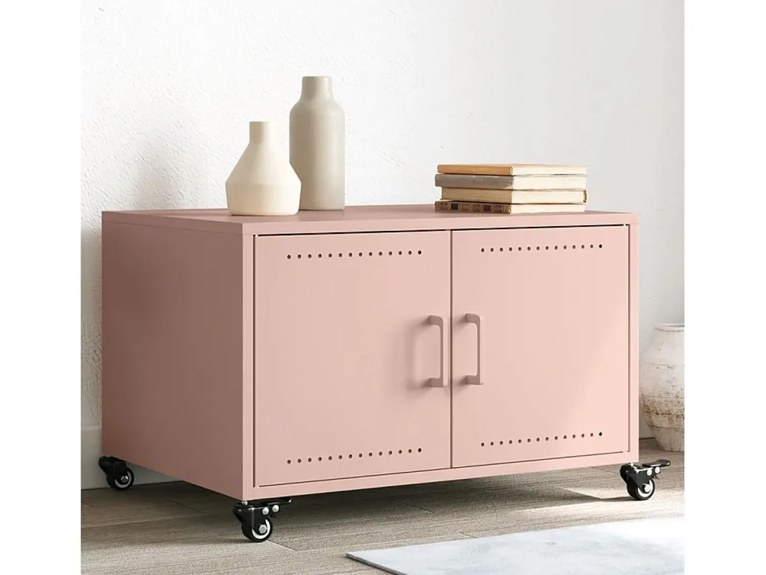 Clearance Mesa de centro | Mesa de apoio 68x50x43.5 cm aço Rosa