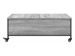 Mesa De Centro* Mesa de centro | Mesa de apoio com rodas derivados de madeira sonoma Cinzento