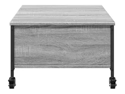 Mesa De Centro* Mesa de centro | Mesa de apoio com rodas derivados de madeira sonoma Cinzento