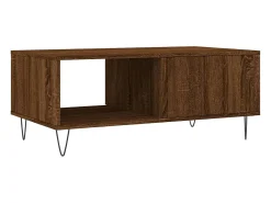 Mesa De Centro* Mesa de centro | Mesa de apoio 90x50x36.5cm derivados madeira carvalho Castanho