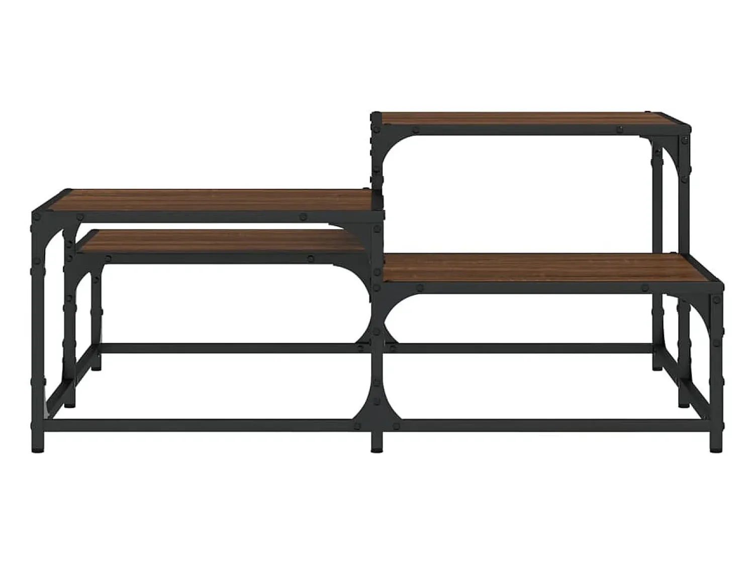 Mesa de centro | Mesa de apoio 87.5x87.5x40 cm derivados madeira carvalho^ Mesa De Centro
