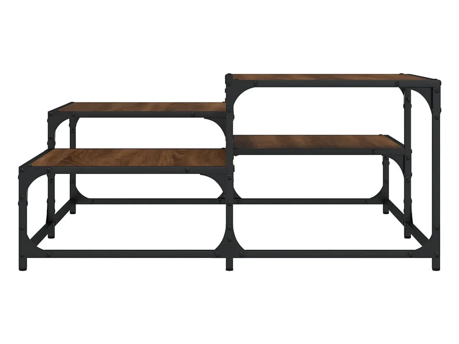 Mesa de centro | Mesa de apoio 87.5x87.5x40 cm derivados madeira carvalho^ Mesa De Centro