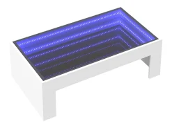 Mesa De Centro* Mesa de centro | Mesa de apoio com luzes LED Infinity 90x50x30 cm Branco