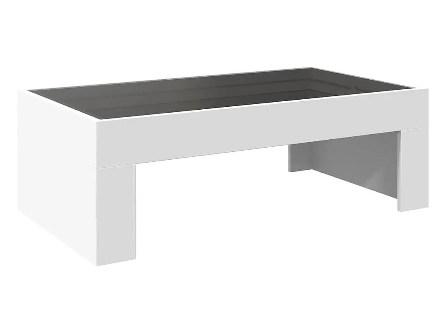 Mesa De Centro* Mesa de centro | Mesa de apoio com luzes LED Infinity 90x50x30 cm Branco