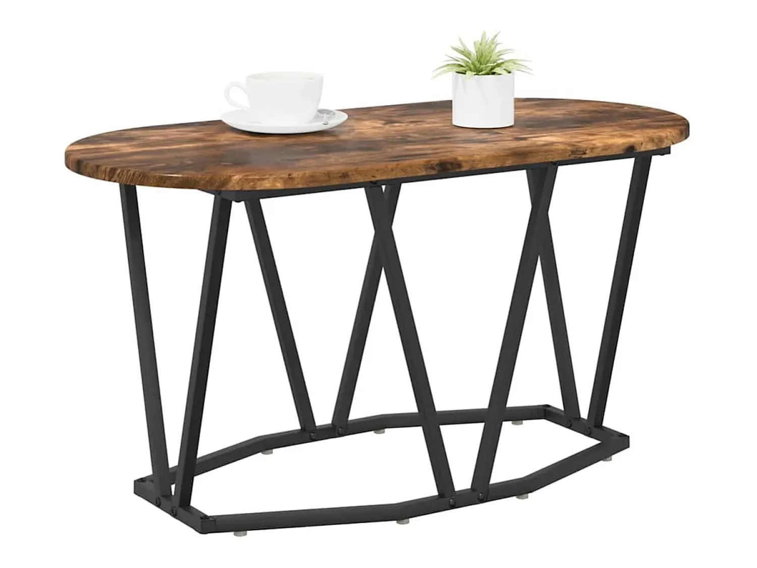 Mesa de centro | Mesa de apoio Carvalho Defumado 80x40x40.5 cm^ Mesa De Centro