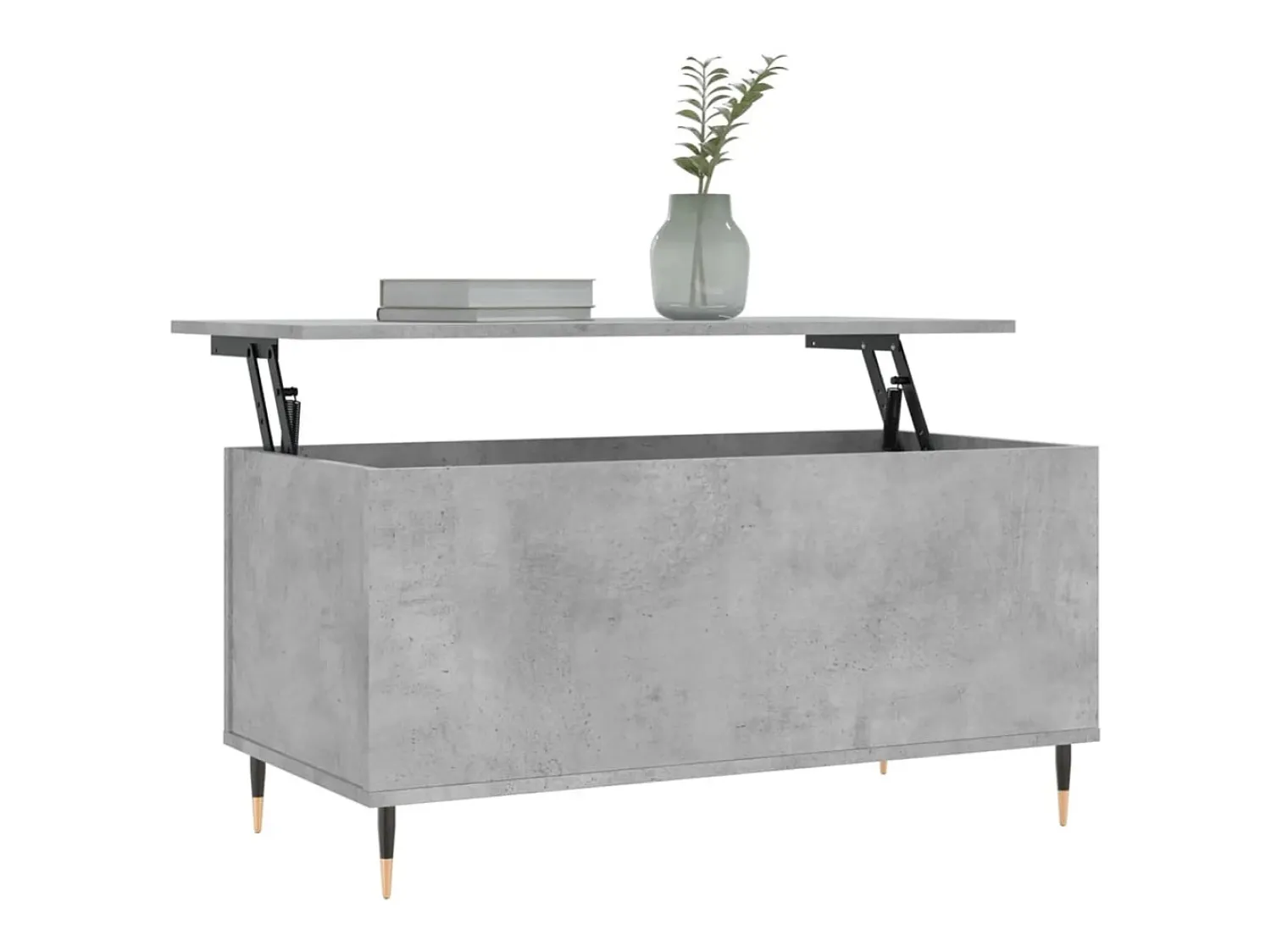 Mesa De Centro* Mesa de centro | Mesa de apoio 90x44.5x45 derivados de madeira cimento Cinzento