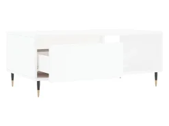 Outlet Mesa de centro | Mesa de apoio 90x50x36.5 cm derivados de madeira Branco