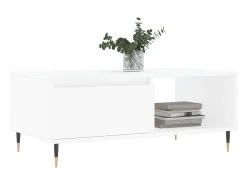 Outlet Mesa de centro | Mesa de apoio 90x50x36.5 cm derivados de madeira Branco