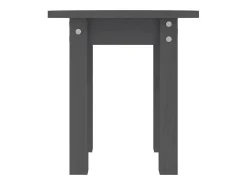 Mesa De Centro| Mesa de centro | Mesa de apoio Ø 35x35 cm madeira de pinho maciça Cinzento