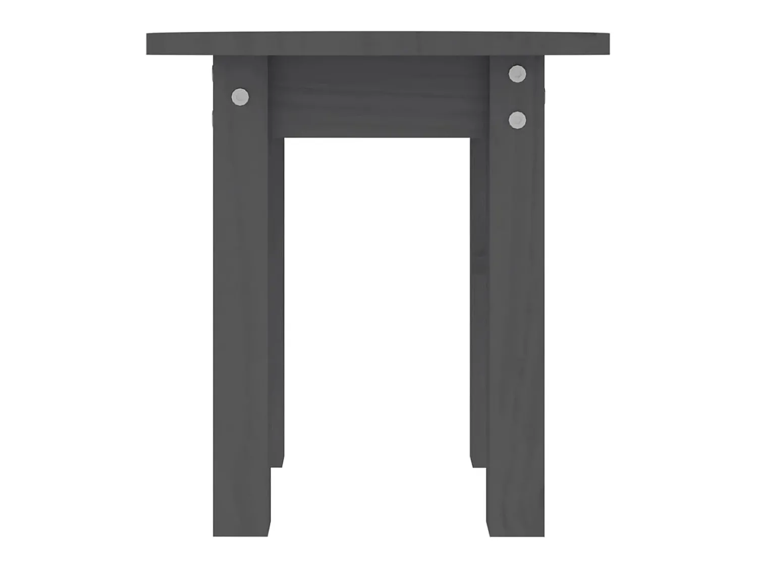 Mesa De Centro| Mesa de centro | Mesa de apoio Ø 35x35 cm madeira de pinho maciça Cinzento