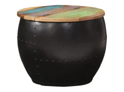 Mesa de centro | Mesa de apoio | Mesa de café 53x43 cm madeira recuperada maciça^ Mesa De Centro
