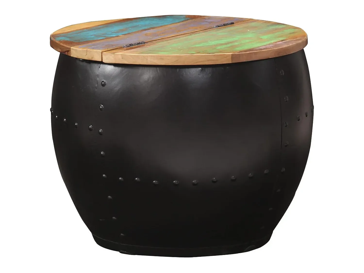 Mesa de centro | Mesa de apoio | Mesa de café 53x43 cm madeira recuperada maciça^ Mesa De Centro