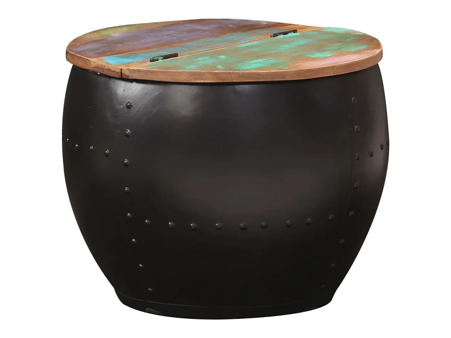 Mesa de centro | Mesa de apoio | Mesa de café 53x43 cm madeira recuperada maciça^ Mesa De Centro