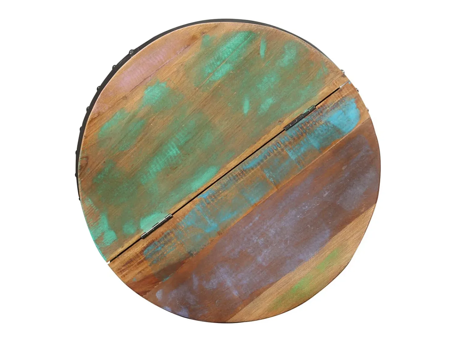 Mesa de centro | Mesa de apoio | Mesa de café 53x43 cm madeira recuperada maciça^ Mesa De Centro