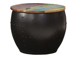 Mesa de centro | Mesa de apoio | Mesa de café 53x43 cm madeira recuperada maciça^ Mesa De Centro