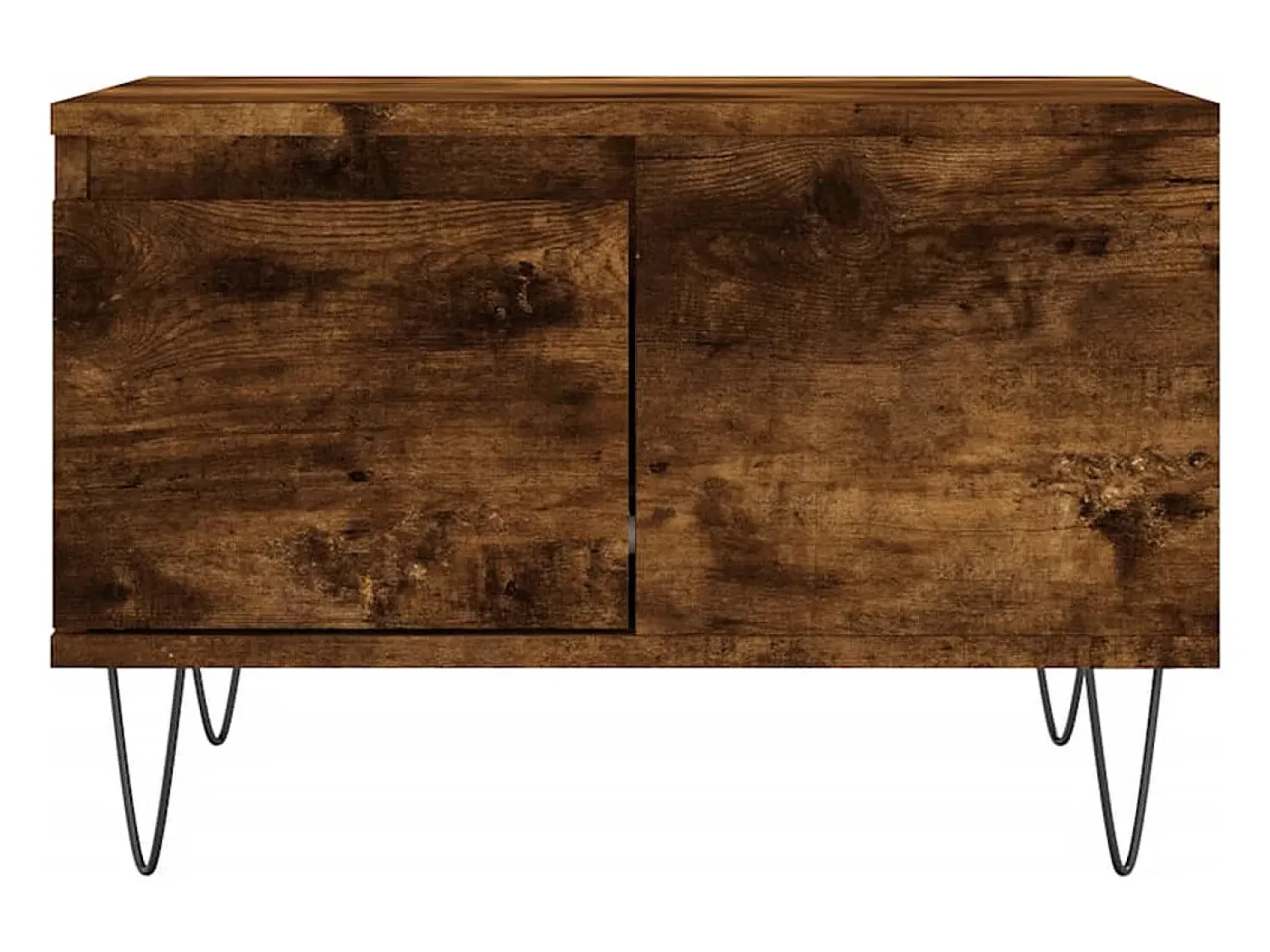 Mesa De Centro| Mesa de centro | Mesa de apoio 55x55x36.5 cm derivados madeira carvalho fumado Castanho