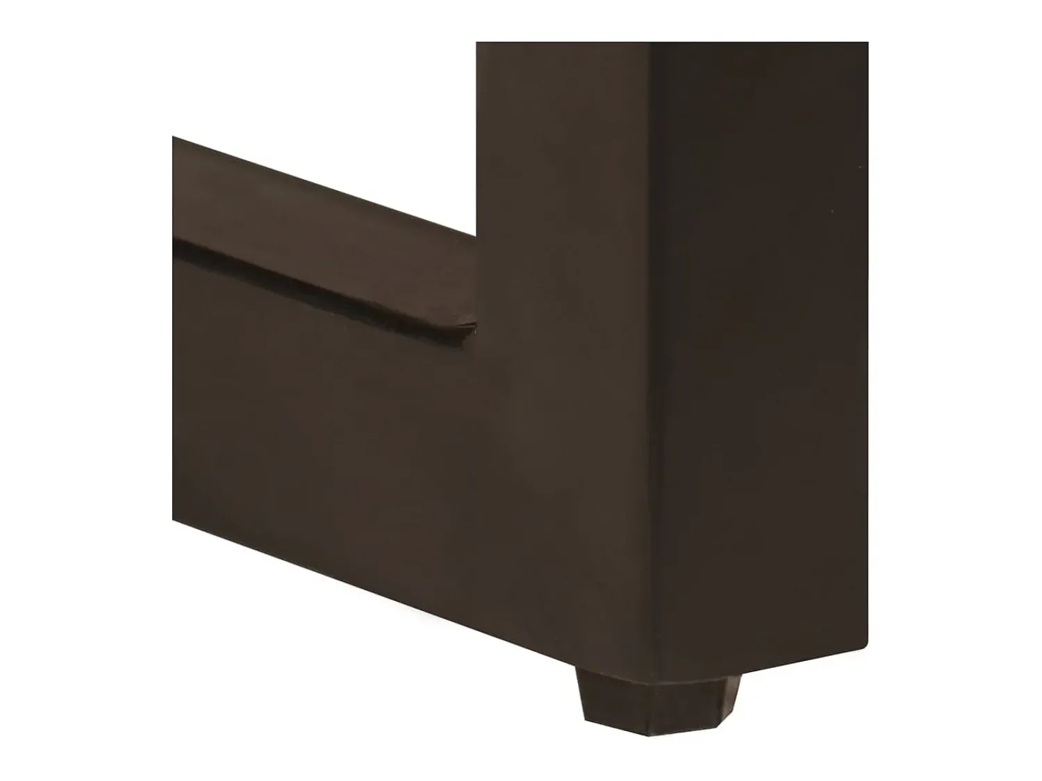 New Mesa de centro | Mesa de apoio | Mesa de café 100x50x35 cm madeira de mangueira maciça e aço Castanho