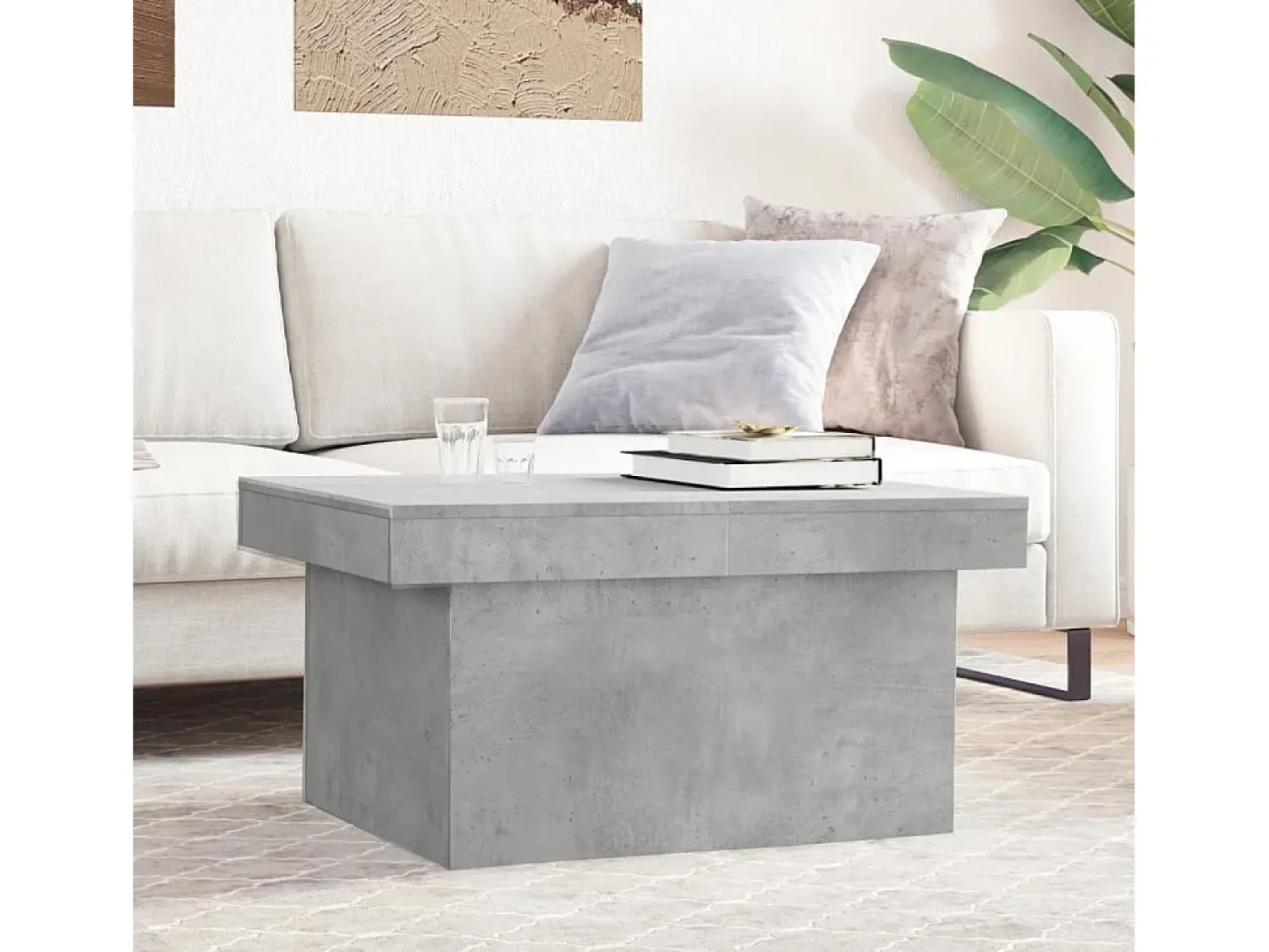 Mesa de centro | Mesa de apoio 100x55x40 derivados de madeira cimento^ Mesa De Centro