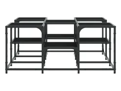 New Mesa de centro | Mesa de apoio 91x91x40 cm derivados de madeira Preto
