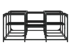 New Mesa de centro | Mesa de apoio 91x91x40 cm derivados de madeira Preto