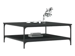 Mesa De Centro* Mesa de centro | Mesa de apoio 100x100x40 cm derivados de madeira Preto