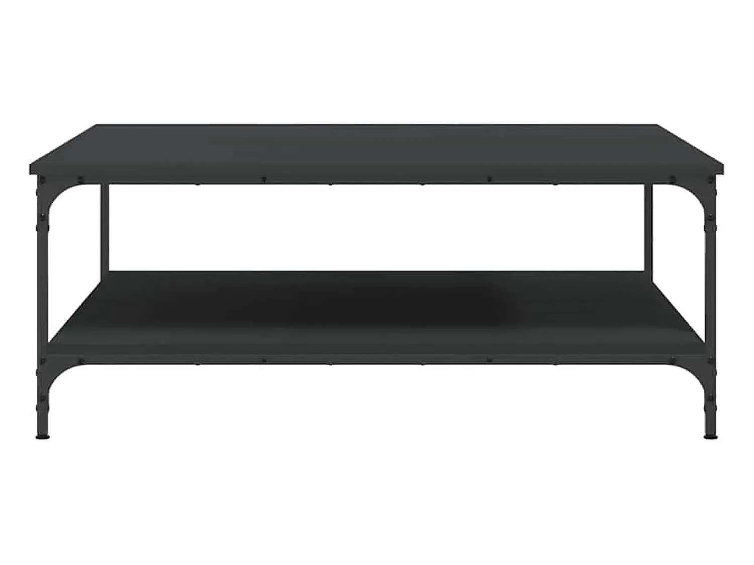 Mesa De Centro* Mesa de centro | Mesa de apoio 100x100x40 cm derivados de madeira Preto