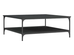 Mesa De Centro* Mesa de centro | Mesa de apoio 100x100x40 cm derivados de madeira Preto