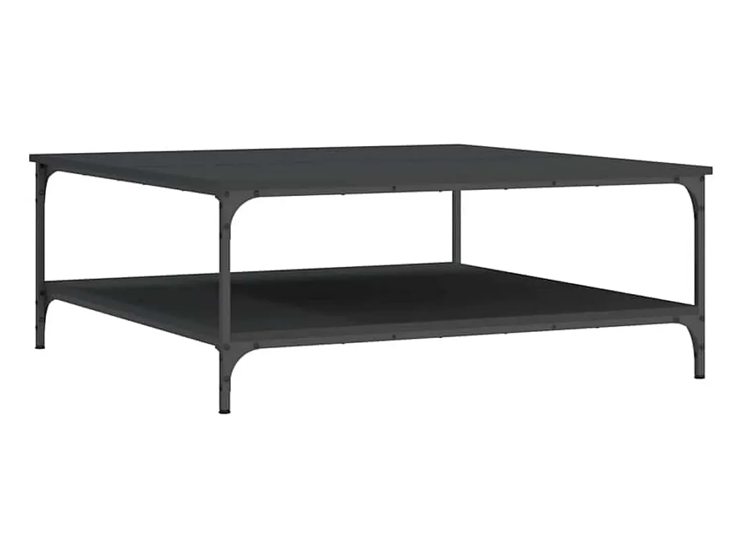 Mesa De Centro* Mesa de centro | Mesa de apoio 100x100x40 cm derivados de madeira Preto