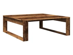 Best Mesa de centro | Mesa de apoio 100x100x35 cm deriv. de madeira madeira velha Castanho