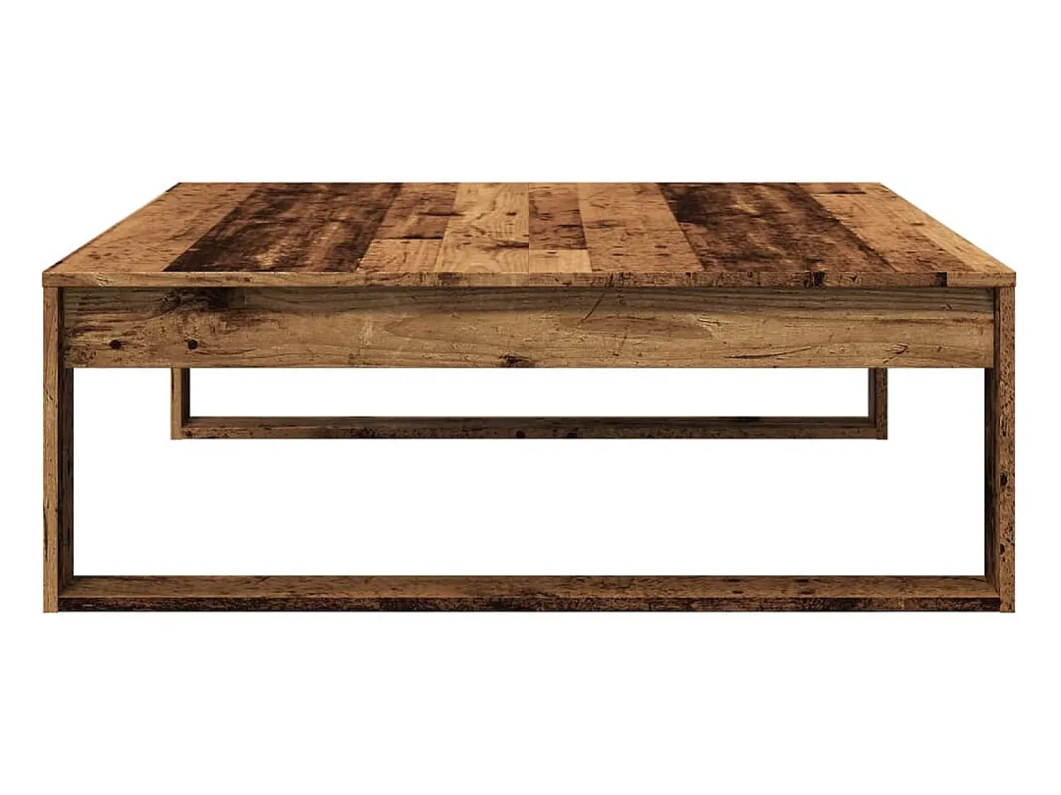 Best Mesa de centro | Mesa de apoio 100x100x35 cm deriv. de madeira madeira velha Castanho