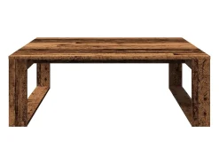 Best Mesa de centro | Mesa de apoio 100x100x35 cm deriv. de madeira madeira velha Castanho