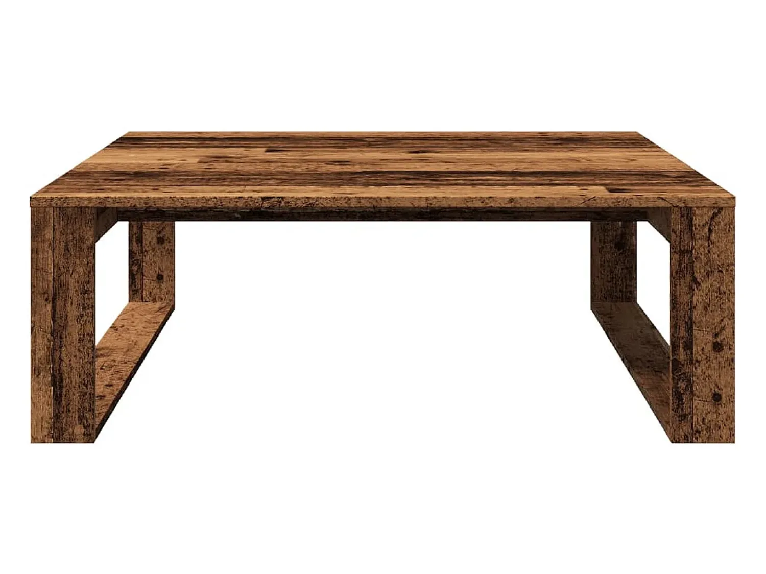 Best Mesa de centro | Mesa de apoio 100x100x35 cm deriv. de madeira madeira velha Castanho