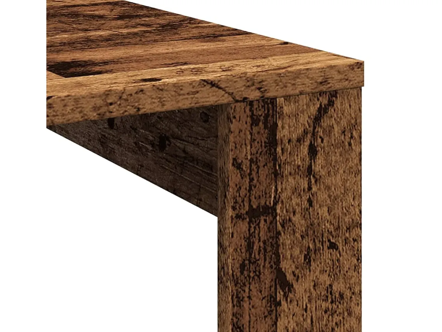 Best Mesa de centro | Mesa de apoio 100x100x35 cm deriv. de madeira madeira velha Castanho