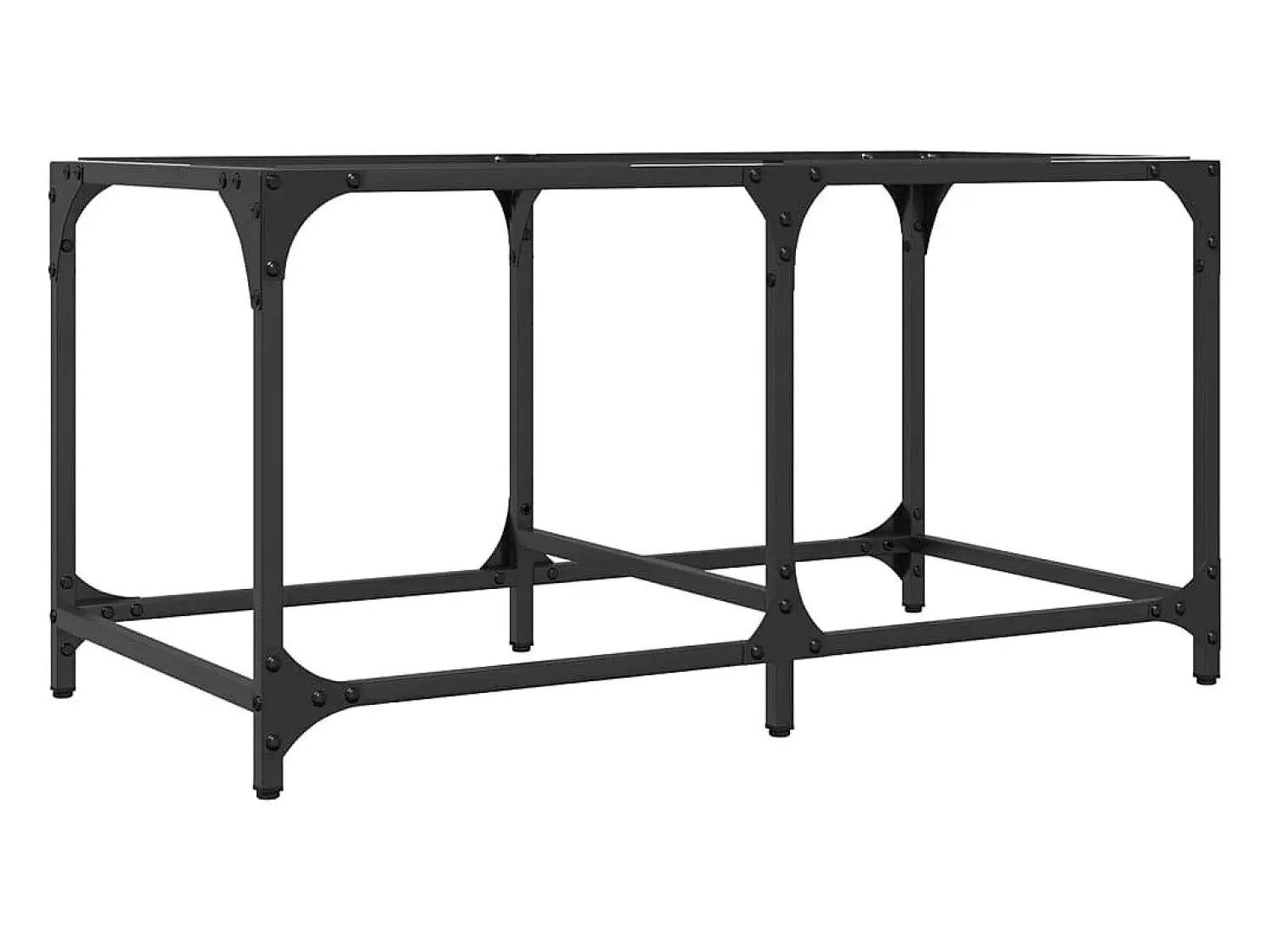 Mesa de centro | Mesa de apoio c/ topo em vidro 78.5x40x40 cm aço^ Mesa De Centro
