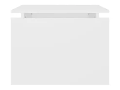 Mesa de centro | Mesa de apoio 68x50x38 cm derivados de madeira Branco