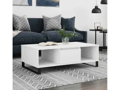 Mesa De Centro* Mesa de centro | Mesa de apoio 104x60x35 cm derivados de madeira Branco