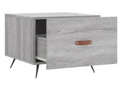 Mesa De Centro| Mesa de centro | Mesa de apoio 50x50x40 cm derivados madeira sonoma cinza Cinzento