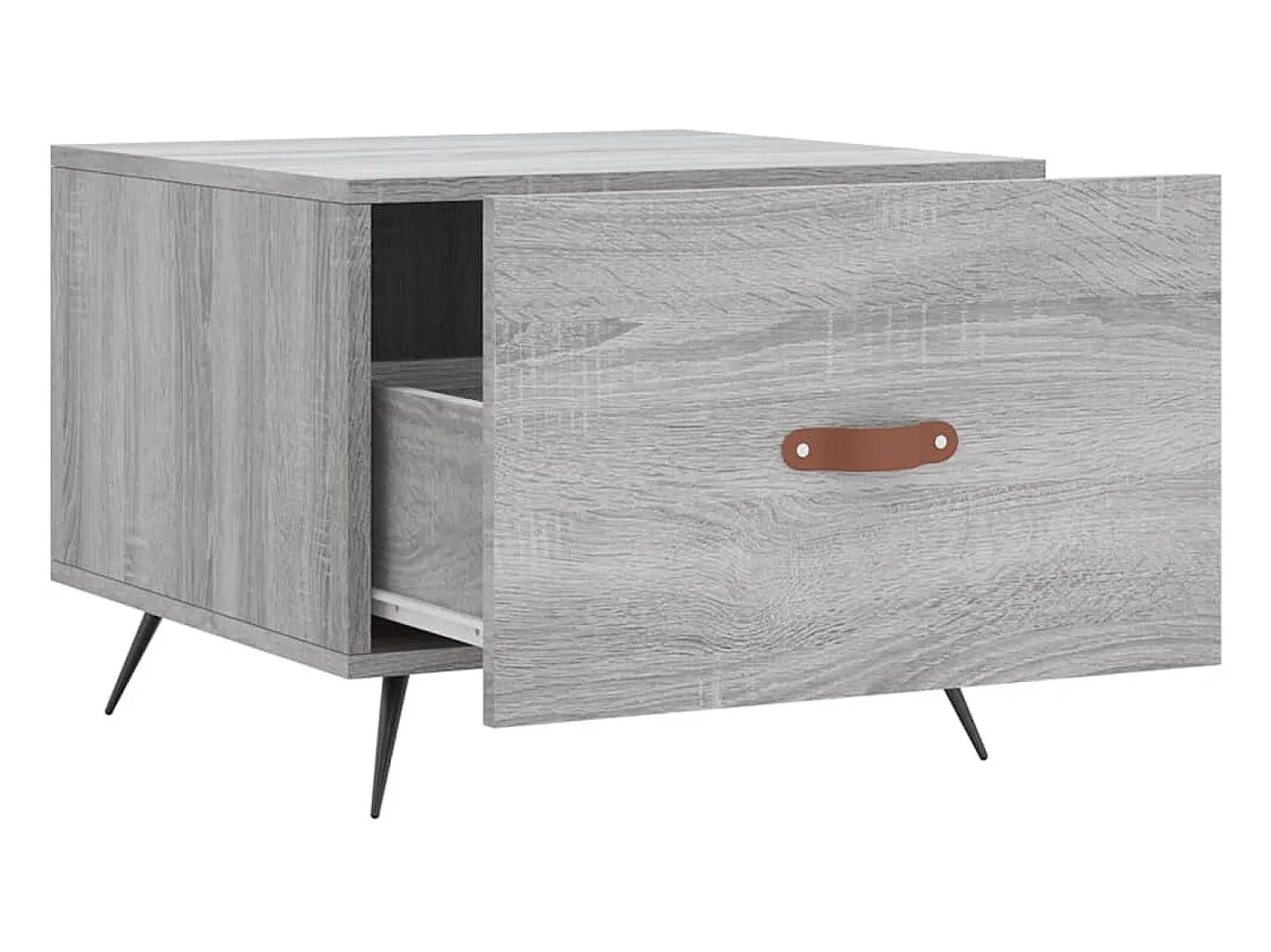 Mesa De Centro| Mesa de centro | Mesa de apoio 50x50x40 cm derivados madeira sonoma cinza Cinzento