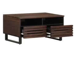 Mesa De Centro* Mesa de centro | Mesa de apoio 80x55x40 cm madeira de mangueira maciça Castanho