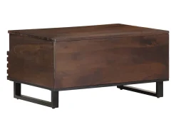Mesa De Centro* Mesa de centro | Mesa de apoio 80x55x40 cm madeira de mangueira maciça Castanho