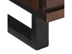 Mesa De Centro* Mesa de centro | Mesa de apoio 80x55x40 cm madeira de mangueira maciça Castanho
