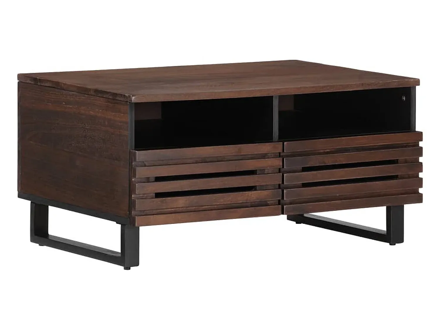 Mesa De Centro* Mesa de centro | Mesa de apoio 80x55x40 cm madeira de mangueira maciça Castanho