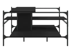 Mesa De Centro| Mesa de centro | Mesa de apoio 100x100x48.5 cm derivados de madeira Preto