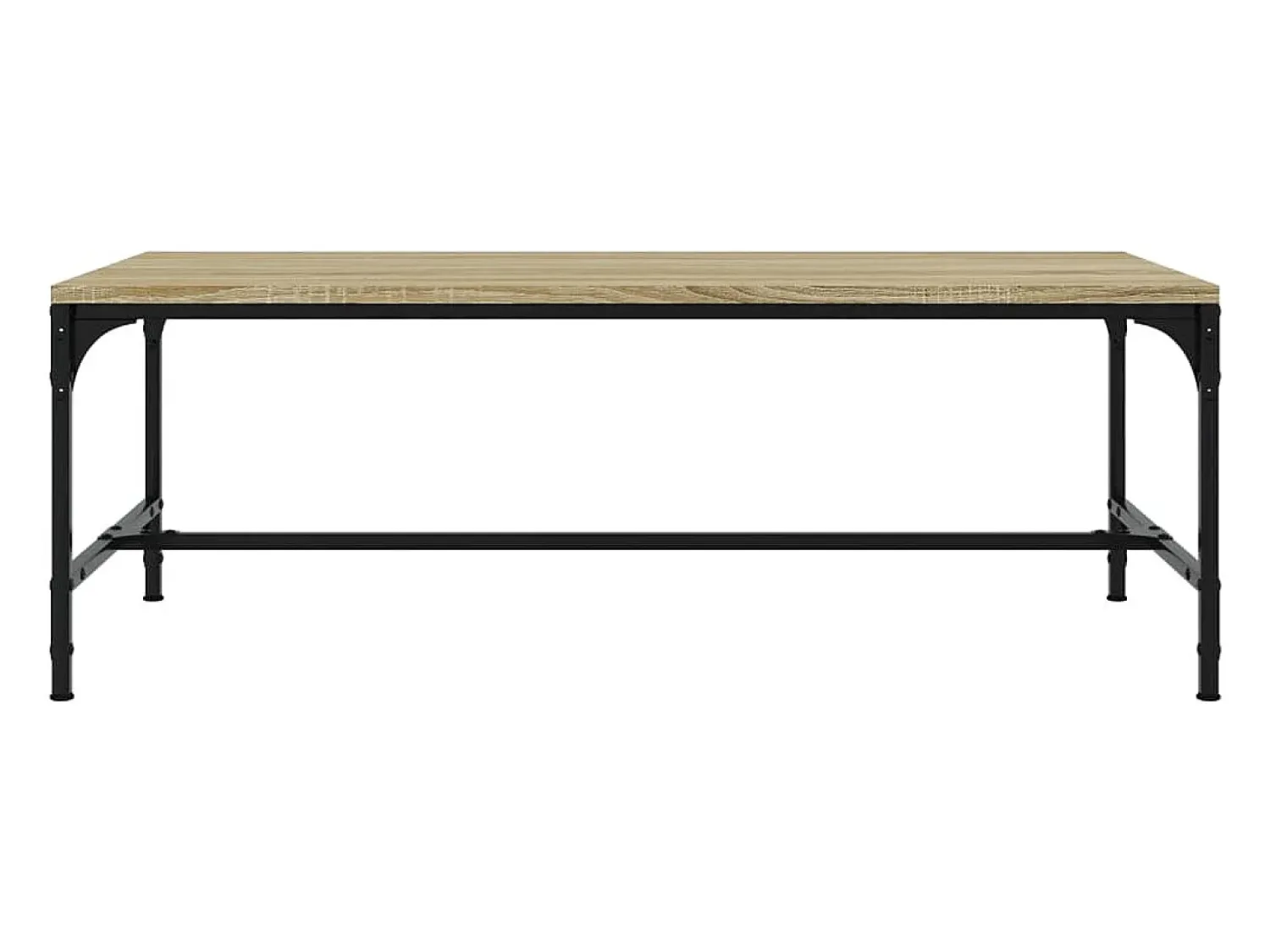 Mesa de centro | Mesa de apoio 100x50x35 cm derivados madeira carvalho sonoma Castanho